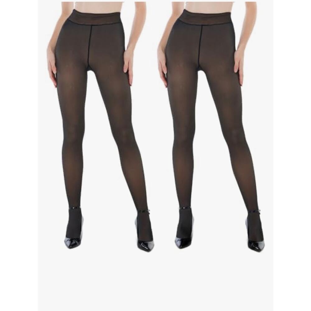 EXQUISLIFE womens Padded Pantyhose Full Coverage Black + Black